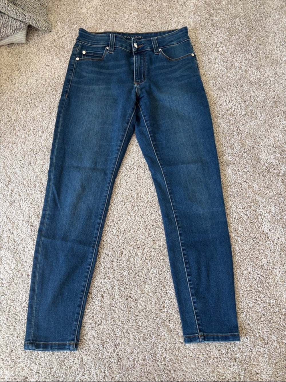 Tahari Women’s Skinny Jeans - Dark Blue Wash